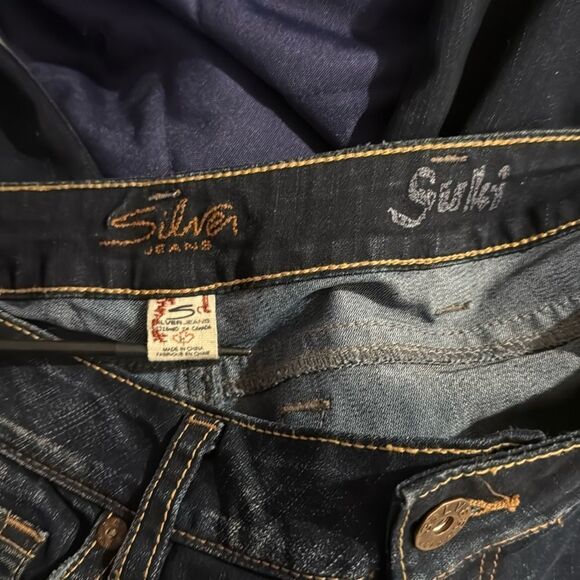 Silver Jeans Womens 31x34 Suki Mid Rise Boot Cut Dark Wash - Picture 7 of 12